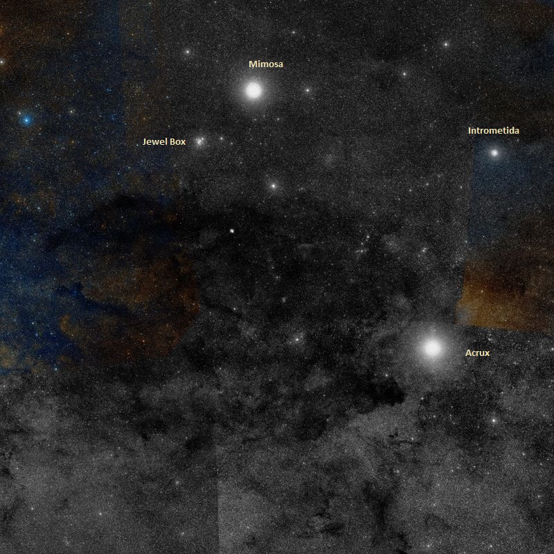 Crux and The Coalsack Nebula | The Coalsack Dark Nebula 