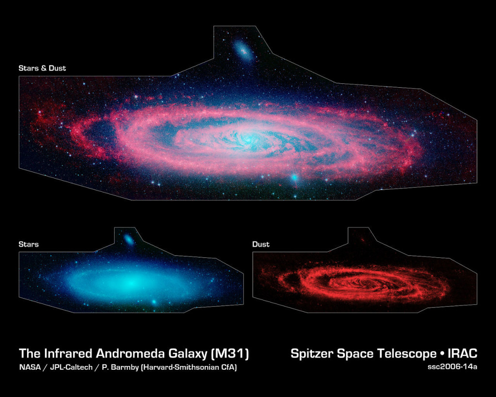andromeda galaxy infrared,andromeda galaxy nasa