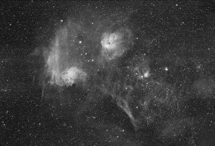 flaming star nebula,tadpole nebula