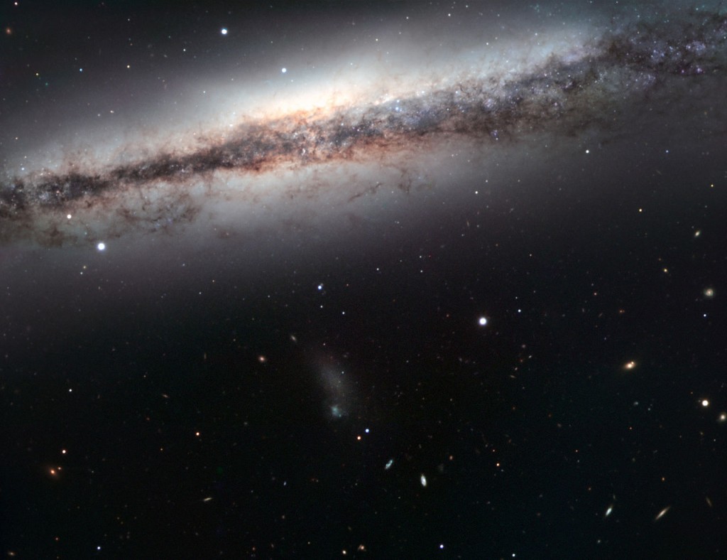 NGC 3628 unbarred spiral galaxy,leo triplet