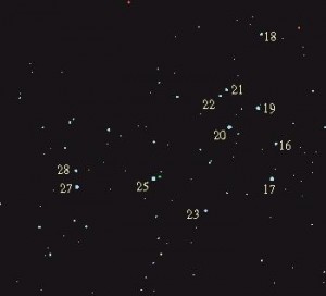 messier 45,m45 map