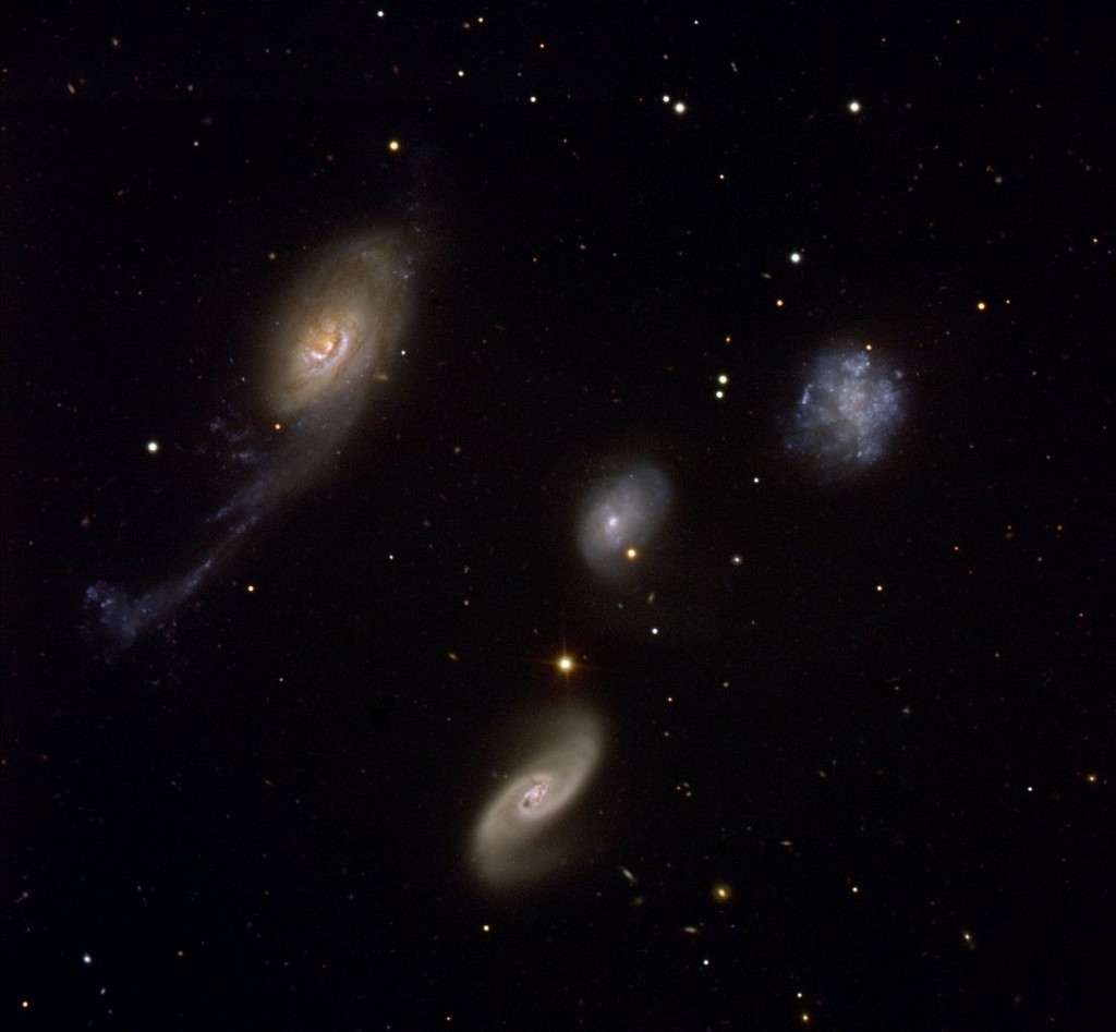 Robert's Quartet NGC 87, NGC 88, NGC 89, NGC 92,galaxies in phoenix