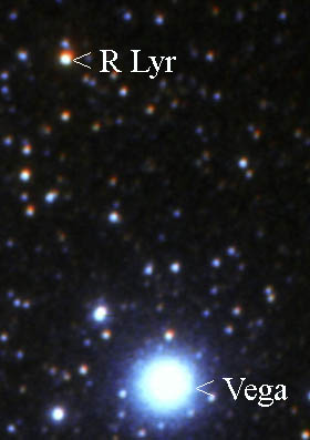 Estrellas brillantes en la constelación de lyra