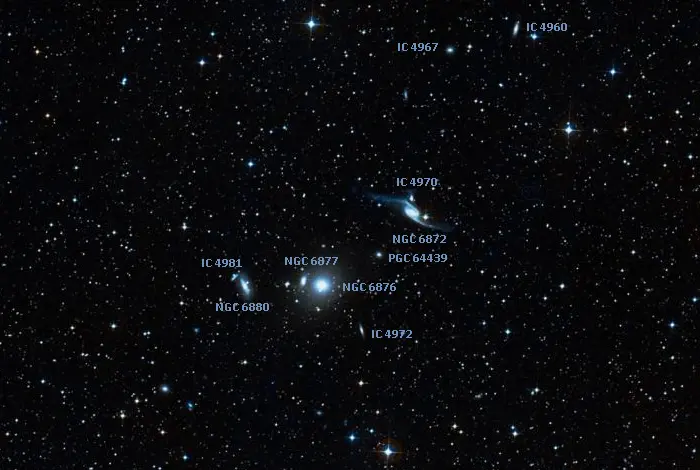 pavo galaxies,condor galaxy,ngc 6876,ic 4970