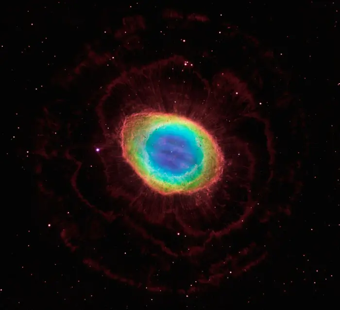 ring nebula composite,ring nebula hubble space telescope