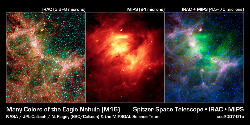 messier 16,m6,eagle nebula spitzer
