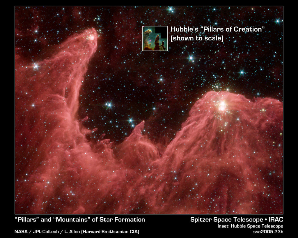 pillars of creation,pillars of creation infrared