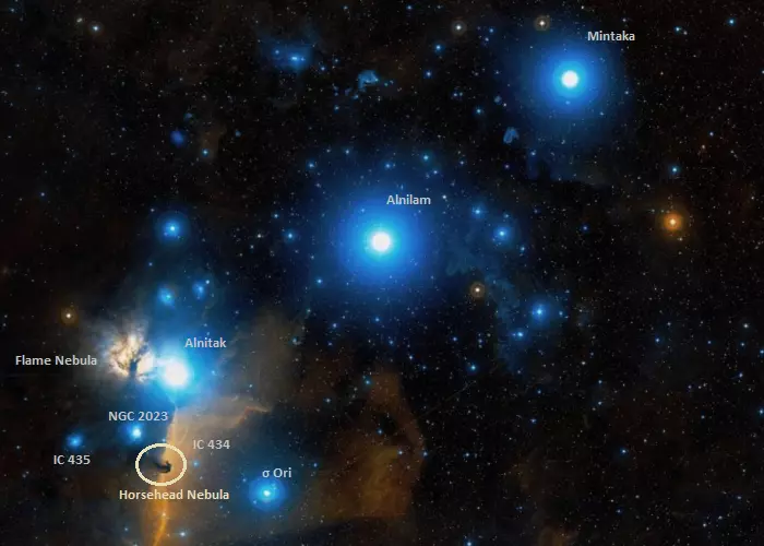 how to find the horsehead nebula,where is the horsehead nebula in the sky