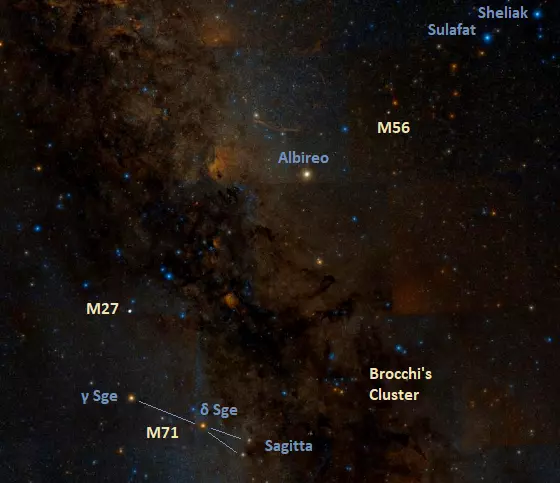 messier 27,m27 nebula,m56 cluster,m71 cluster