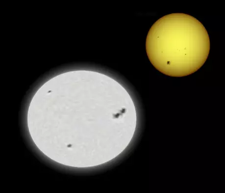 altair size compared to the sun