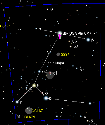 sirius,canis major constellation,sirius position,sirius map