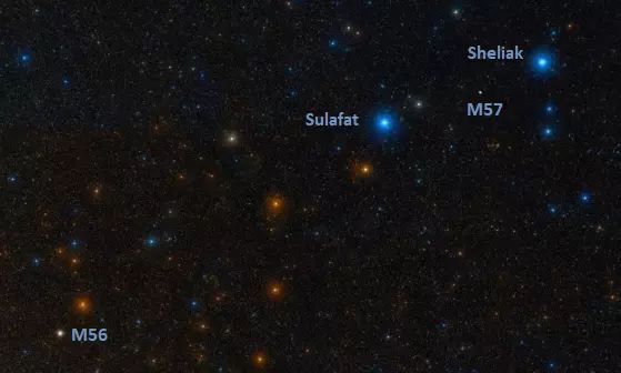 gamma lyrae,beta lyrae,messier 57