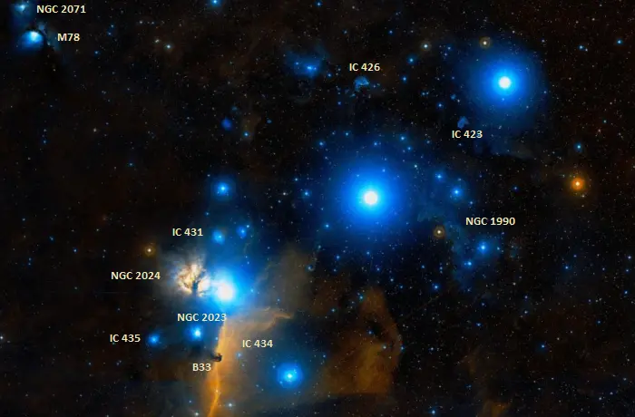orion's belt deep sky objects
