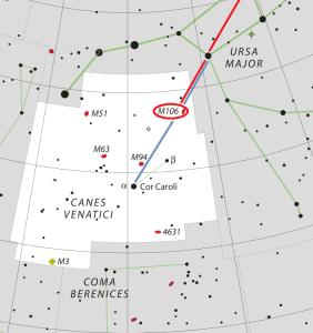 m106 location, find messier 106