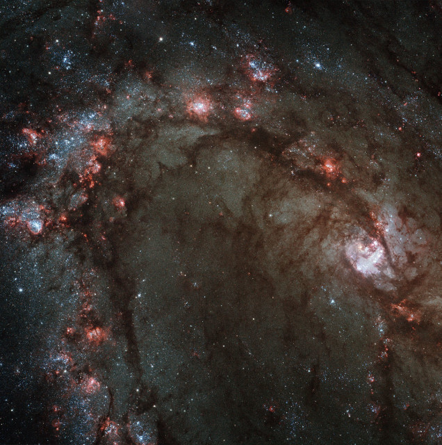 southern pinwheel galaxy,messier 83,starburst galaxy
