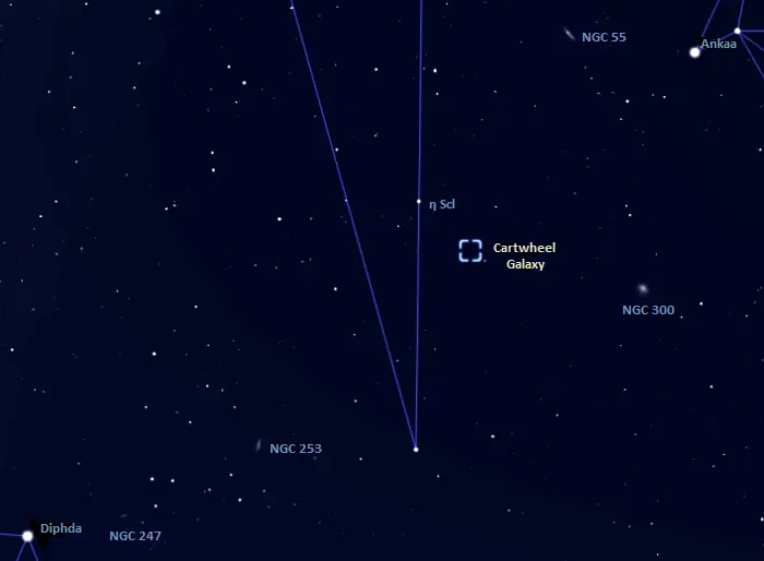 cartwheel galaxy location