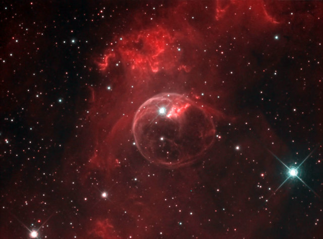 ngc 7635,emission nebula,cassiopeia