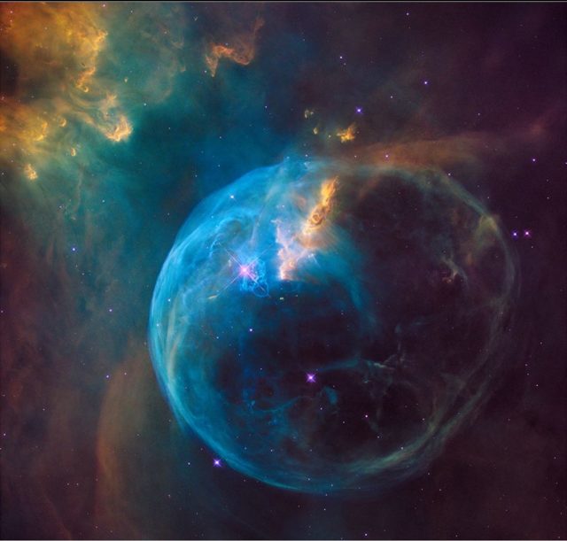 bubble nebula,bubble nebula hubble
