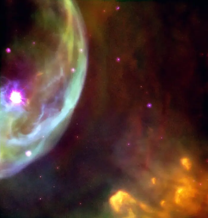 bubble nebula hubble,sao 20575