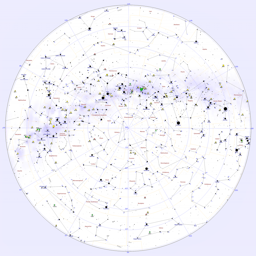 Sky Chart Southern Hemisphere