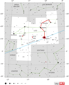 regulus star map,find regulus