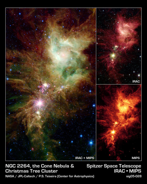 cone nebula,ngc 2264,christmas tree cluster