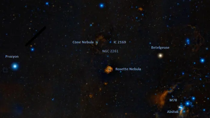 deep sky objects near the winter triangle