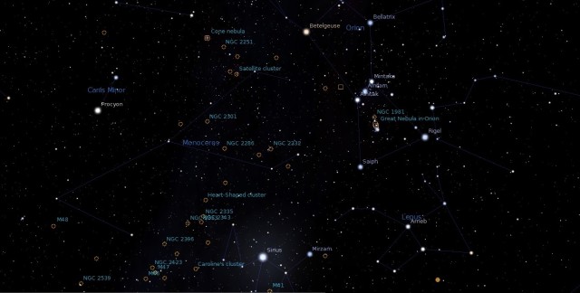 winter circle deep sky objects