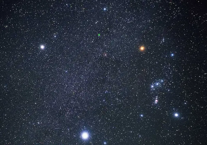 winter triangle asterism,betelgeuse,procyon,sirius