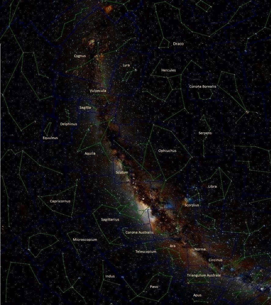 Northern Hemisphere Summer Star Chart