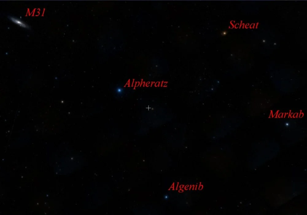 alpha andromedae,andromeda galaxy,great square of pegasus