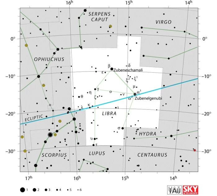 Libra constellation,libra stars,libra star map,libra location,scales constellation