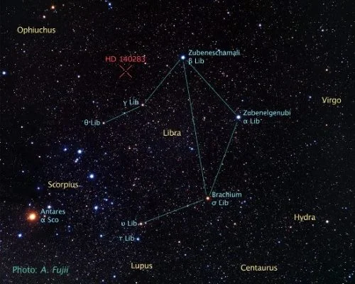 location of methuselah star,stars in libra constellation