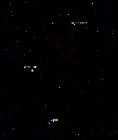 how to find arcturus,how to find spica