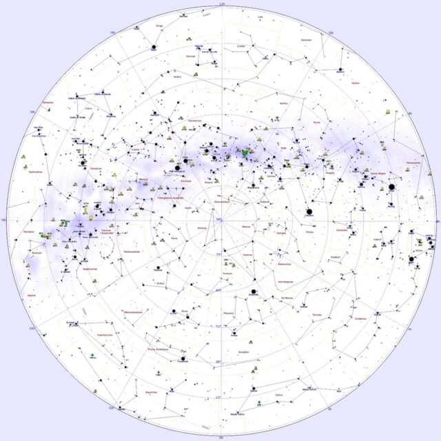 southern constellations map,southern sky map,southern hemisphere sky map