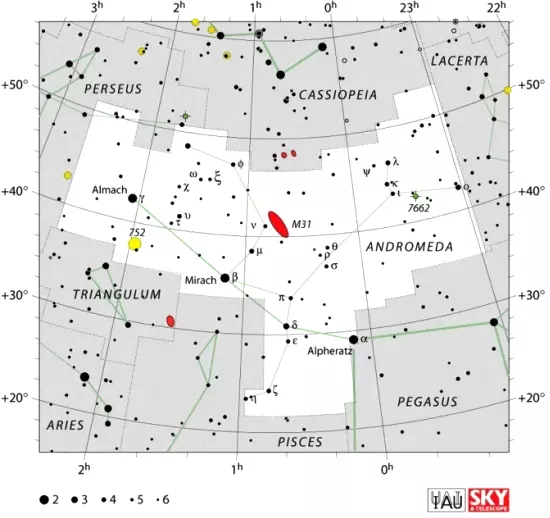 Andromeda constellation,andromeda stars,andromeda map,andromeda location