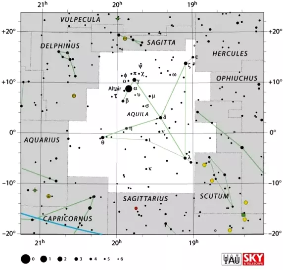 Aquila constellation,eagle constellation,aquila stars,aquila star map