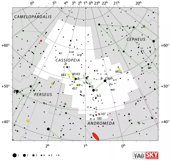 Cassiopeia constellation,cassiopeia stars,cassiopeia location,w constellation