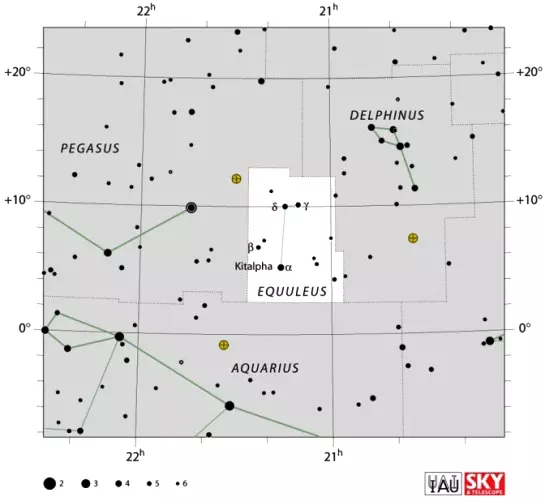 Equuleus constellation,foal constellation,little horse constellation,equuleus stars