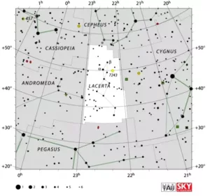 Lacerta constellation,lizard constellation,lacerta stars,lacerta location