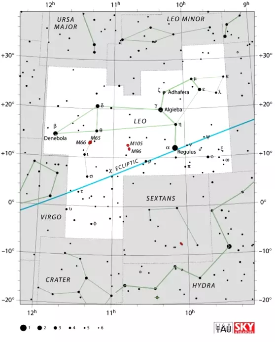 Leo constellation,leo stars,leo star map,lion constellation,leo location