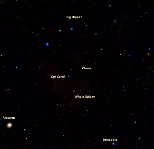 ngc 4631 location,how to find the whale galaxy