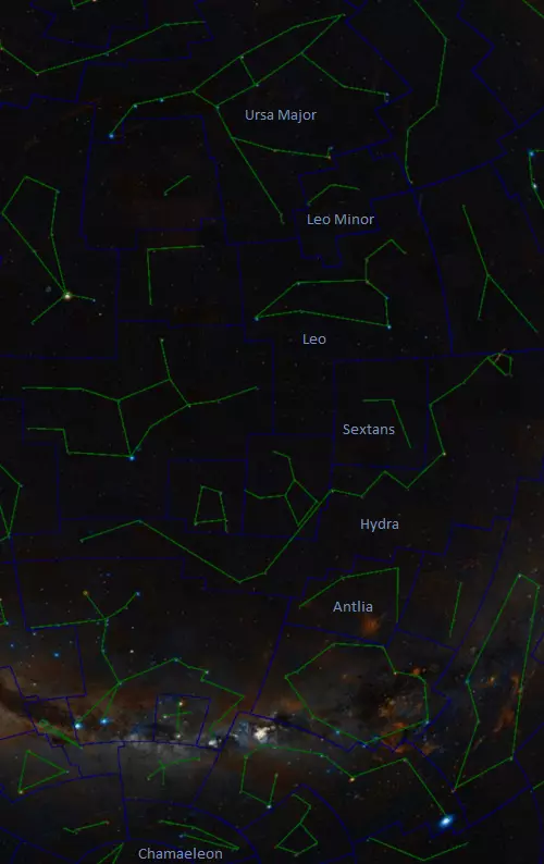 constellations in april,april night sky