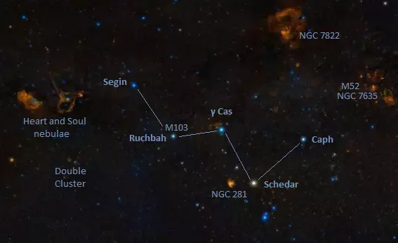 cassiopeia constellation,autumn sky