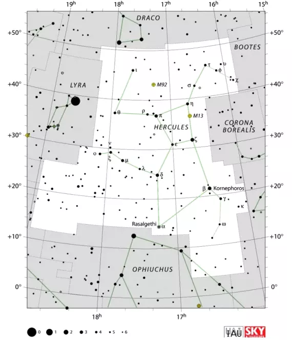 Hercules constellation,hercules stars,hercules location,hercules star map