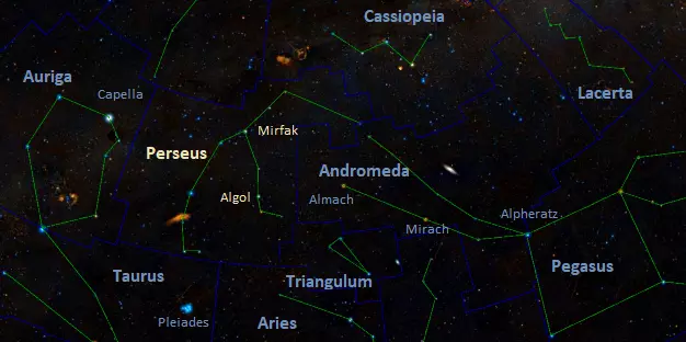 where is perseus in the sky
