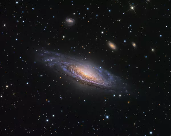 spiral galaxy in pegasus,ngc 7331 group,deer lick group