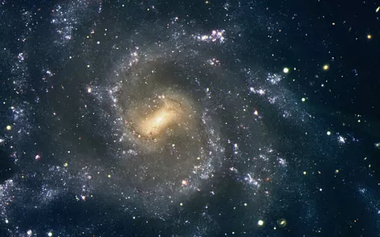grand design spiral galaxy in grus constellation