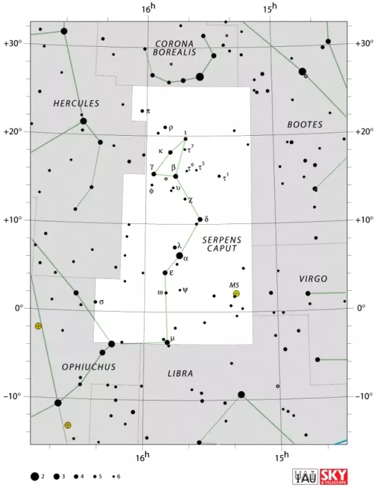 serpens constellation,snake constellation,serpens caput,serpent's head