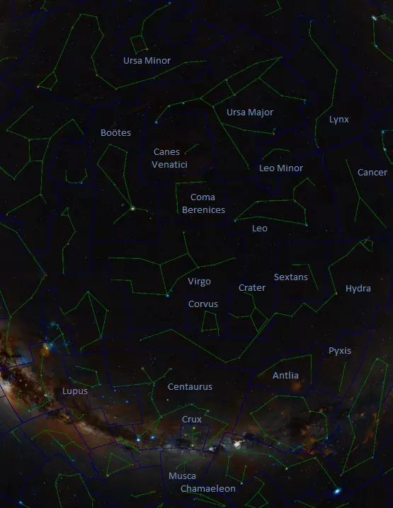 star gazing chart astronomy virgo